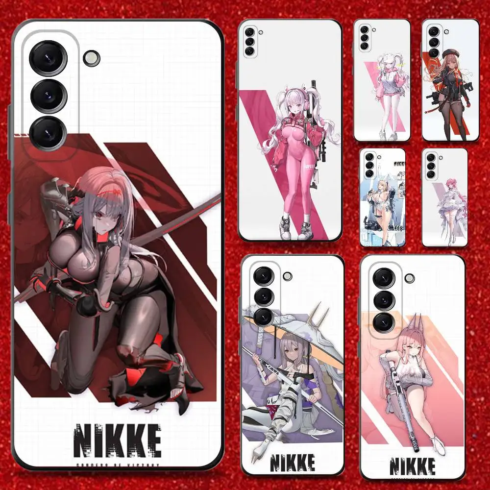 

N-NIKKE Sexy Anime Girl Phone Case For Samsung Galaxy A13,A21s,A22,A31,A32,A52,A53,A71,A80,Soft Black Shell