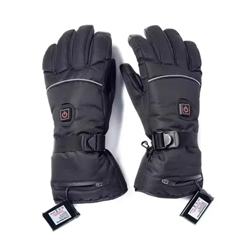 

Comfortable Rechargeable Ski Gloves Winter Outdoor Activities-Snowboarding Thermal Heating Polyester PU Leather Touchscreen