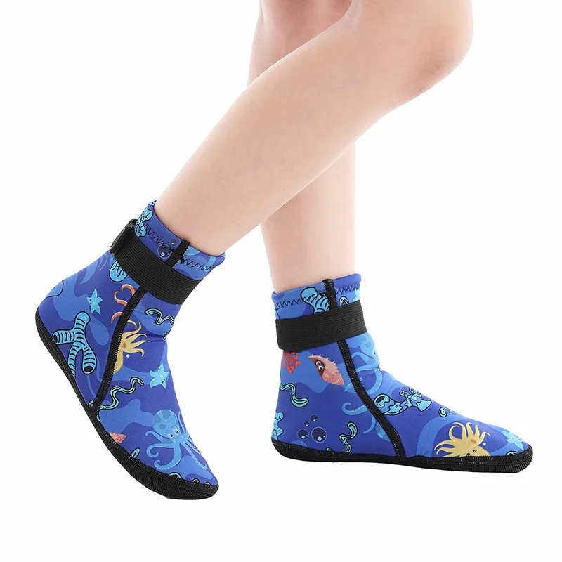 New Children's Diving Socks Camouflage Swimming Diving Beach Socks Anti slip, Anti scratch, Warm Baby's Diving Shoes