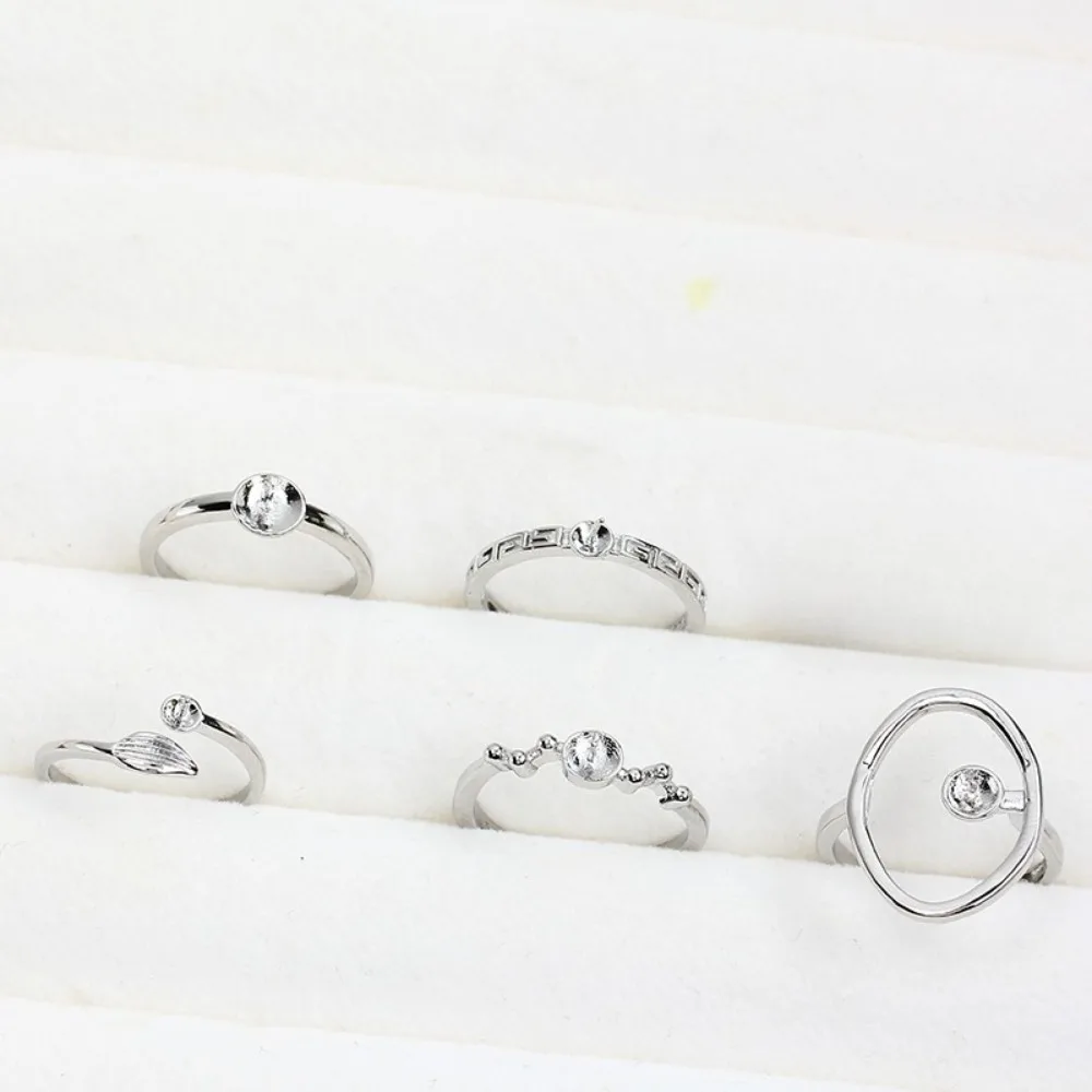 

5pcs Adjustable Gold Plated Pearl Ring Settings Findings & Accessories-for Jewelry Making Bulk Wholesale Craft Supplies