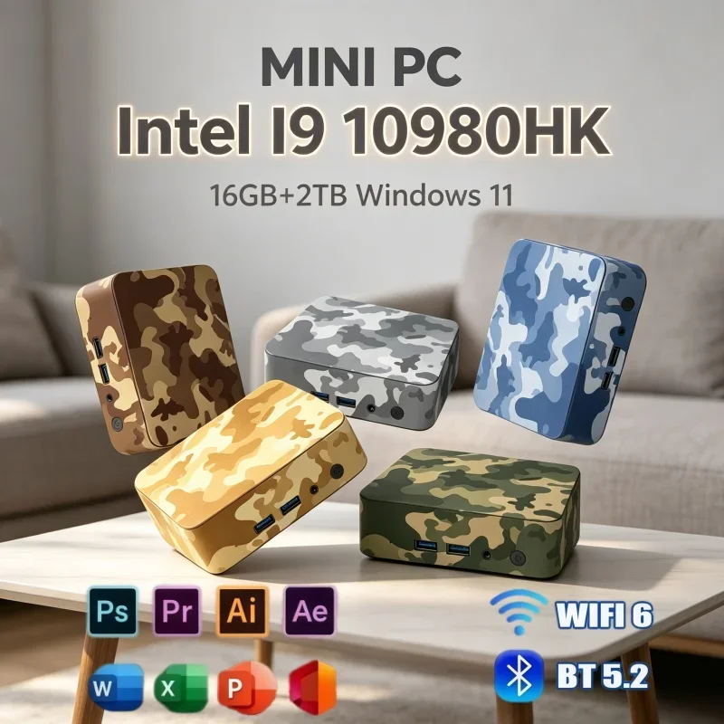 2026-new-camouflage-mini-pc-intel-i9-10980hk-win11-desktop-mini-computer-16gb-ddr4-optional-1tb-2tb-ssd-wifi6-bt52-4k-office-pc