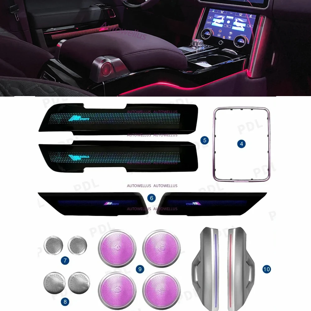 

Car Interior Lighting Upgrade LED Ambient Light for Range Rover Autobiograghy/ LWB Screen/APP Control Accessories Atmospheric