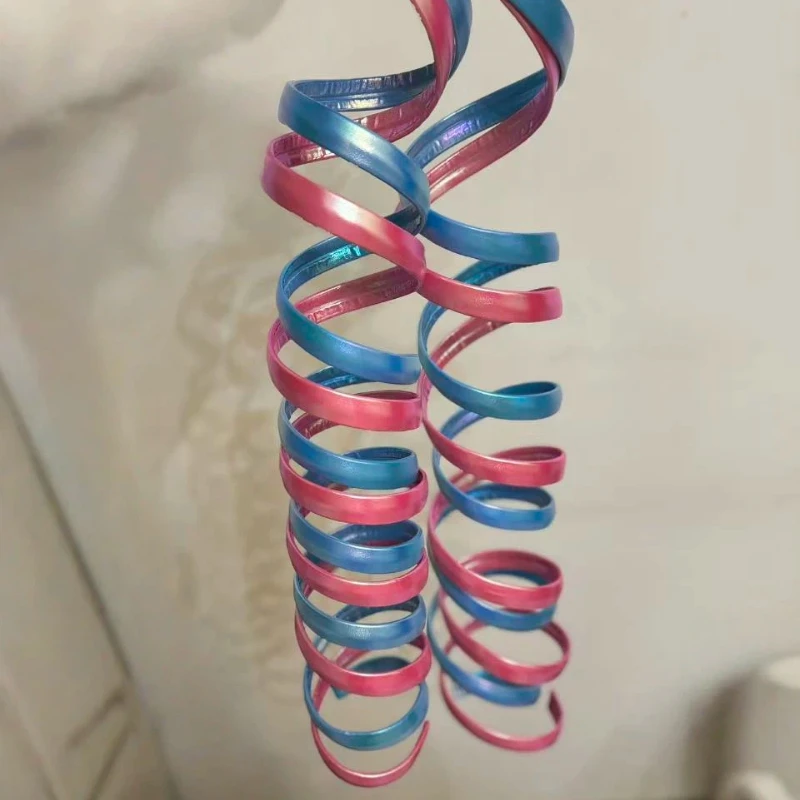 

Handmade Ame Laser Double Ponytails Hairclip Anime KAngel Rain Cosplay Wig Shiny Ribbon Pink Blue Hair Halloween Roleplay Props