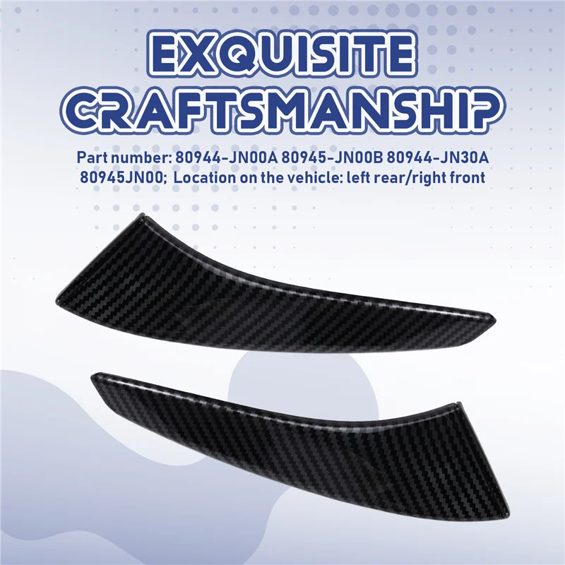 

AUTO Set Of 2 Interior Door Handle Covers For Nissan Altima 2008-2012, Trim Parts 80944-JN00A And 80945-JN00A