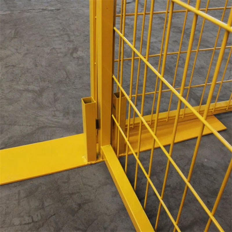 Removable Heavy Steel Temporary Fence Panels Compliant with Canadian Standards for Construction and Site Security