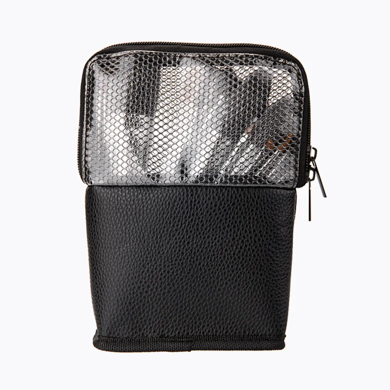 Makeup Brush Case Makeup Tools Holder Stand Cosmetic Bag Net Zipper Makeup Bag Stand-up Foldable Cosmetic Tool Bags Toiletry Bag