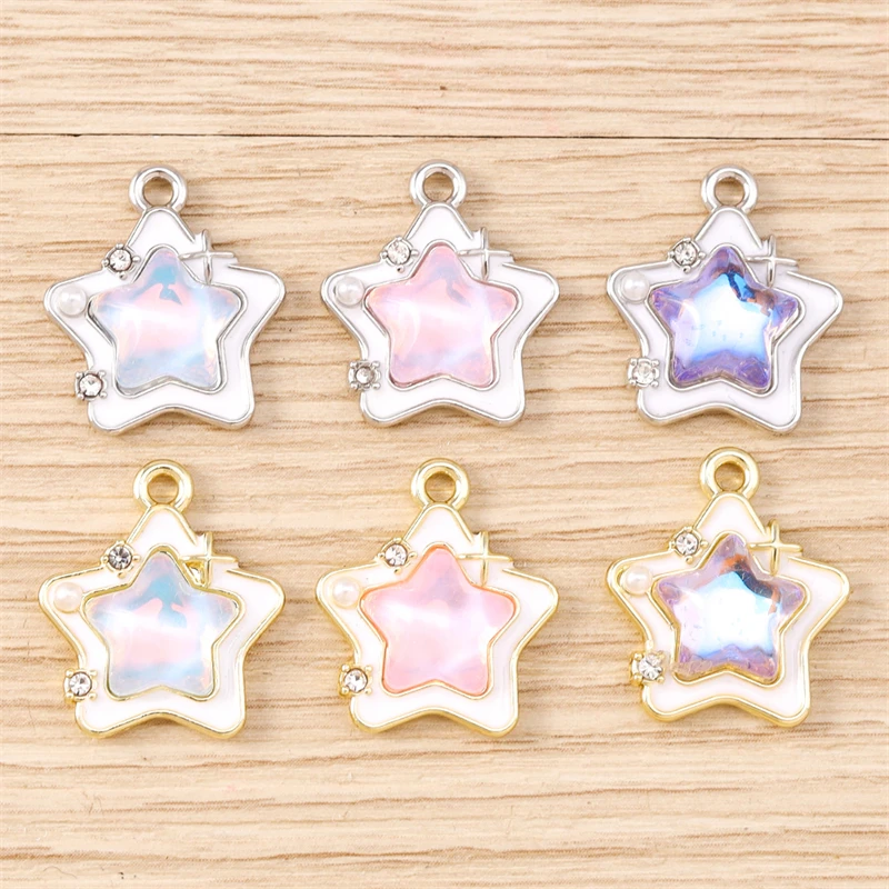 5 Stück niedliche, gemischte Metallanhänger in Form von Sonne und Wolken zum Basteln von Schmuck, Halsketten, Ohrringen, Armbändern und für DIY-Handarbeiten. – Detail 8