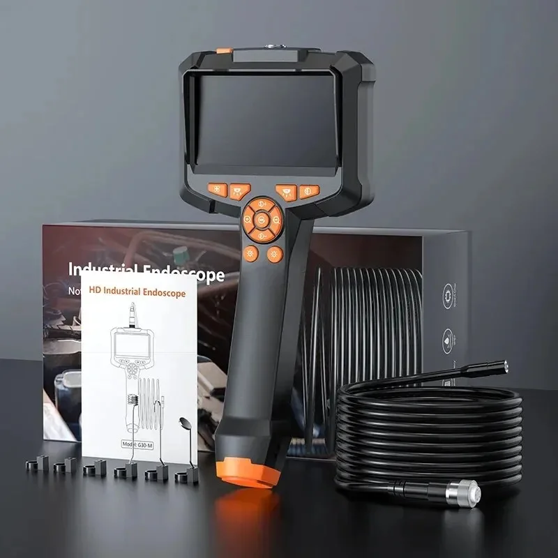 

4.3inch IPS Screen Industrial Endoscope Camera IP67 Waterproof HD1080P 8mm Lens Pipe Sewer Inspection Camera Borescope For Car