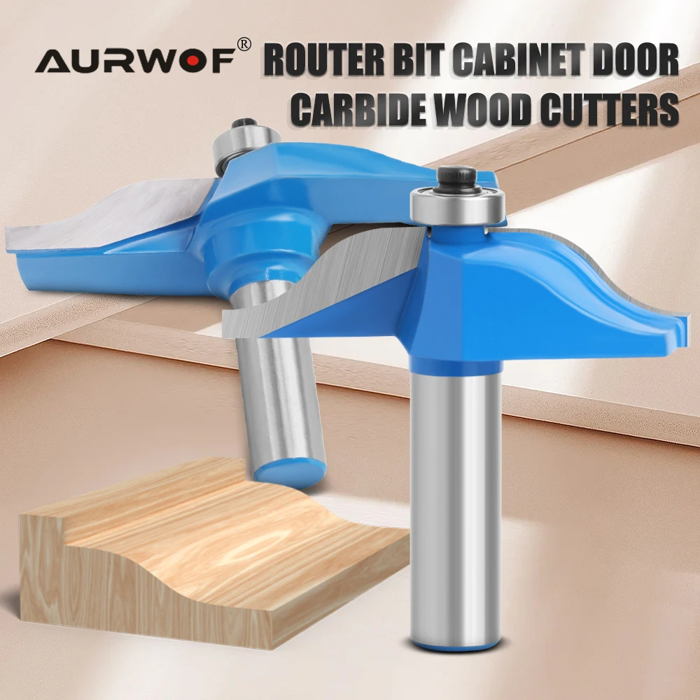 

AURWOF 1Pc 1/2 12mm Shank Panel Line Knife Bakelite Slotting Table Edge Line Cabinet Door Panel Knife Woodworking Milling Cutter