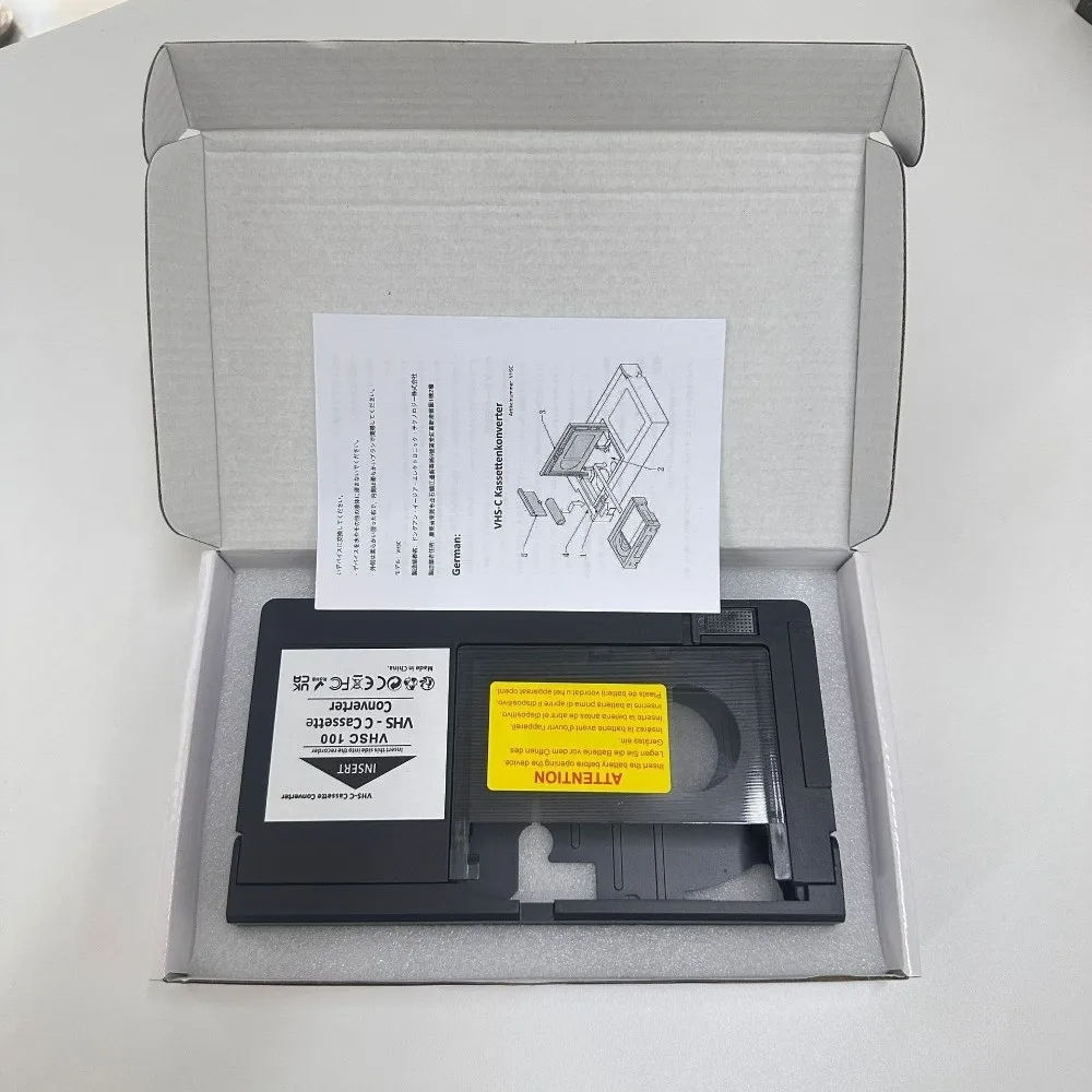 Support Playback Recording Camcorder Cassette Adapter Box One Key Control for VHS To for VHSC Cassette Converter