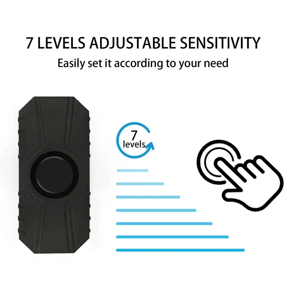#46A (Metal+Plastic)Wireless Vibrate Alarm for Bicycles and Motorcycles with 2 Remotes,Motorbikes Accessories