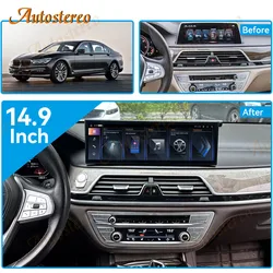Carplay 14.9 Inch Android 14 For BMW 7 G11 G12 2016 2017 2018 Car Multimedia Player GPS Navigation Auto Radio Screen Head Unit