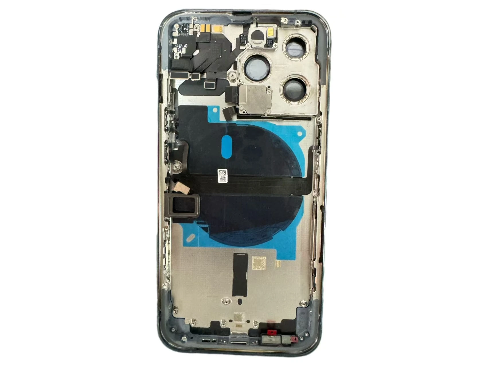 

Whole sale 13pro frame with together back glass, with button flex,with wireless,the parts in the picture are all included