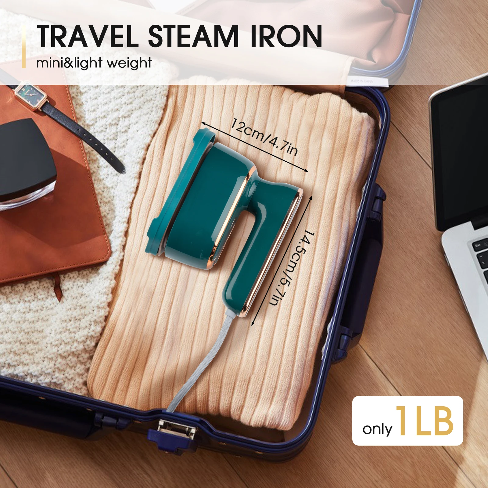 

Ручной паровой утюг с умным ЖК-дисплеем, паровой утюг для одежды, портативная компактная гладильная машина, 4 режима с функцией сухого глажки