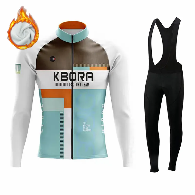 Pro Gobikful Winter Thermal Fleece Cycling Jersey Sets Long Sleeve Bicycle Clothing MTB Bike Maillot Ropa Ciclismo Cycling Suit