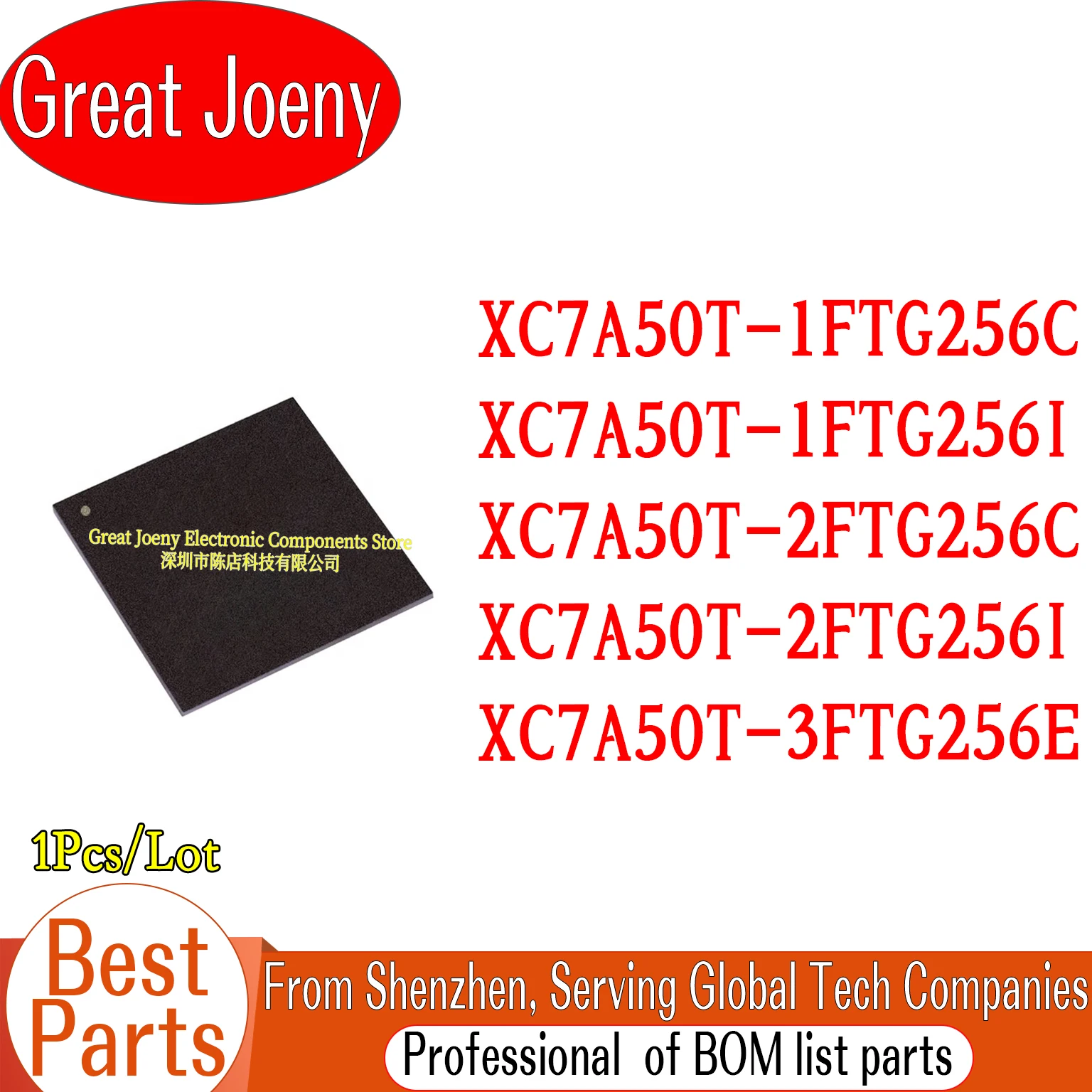 

XC7A50T XC7A50T-1FTG256C XC7A50T-1FTG256I XC7A50T-2FTG256C XC7A50T-2FTG256I XC7A50T-3FTG256E IC Chipset BGA-256