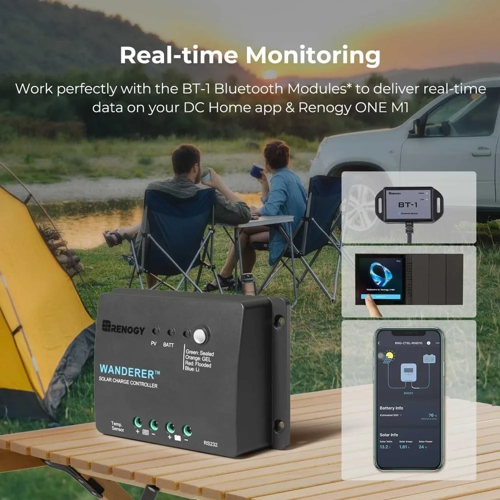 100ワット12ボルト単結晶ソーラーパネルキット、30A LCD PWMコントローラーとアダプターアクセサリー付き