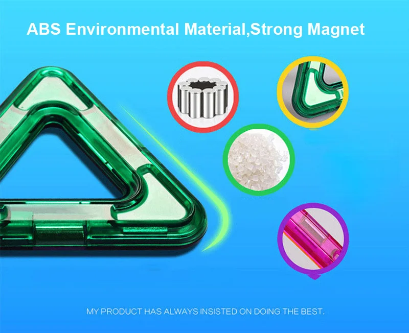 ​​​DIY Magnets Building Blocks Toys Children Designer Building Blocks Toys Cultivate Baby Creativity Practical Ability Toys Gift