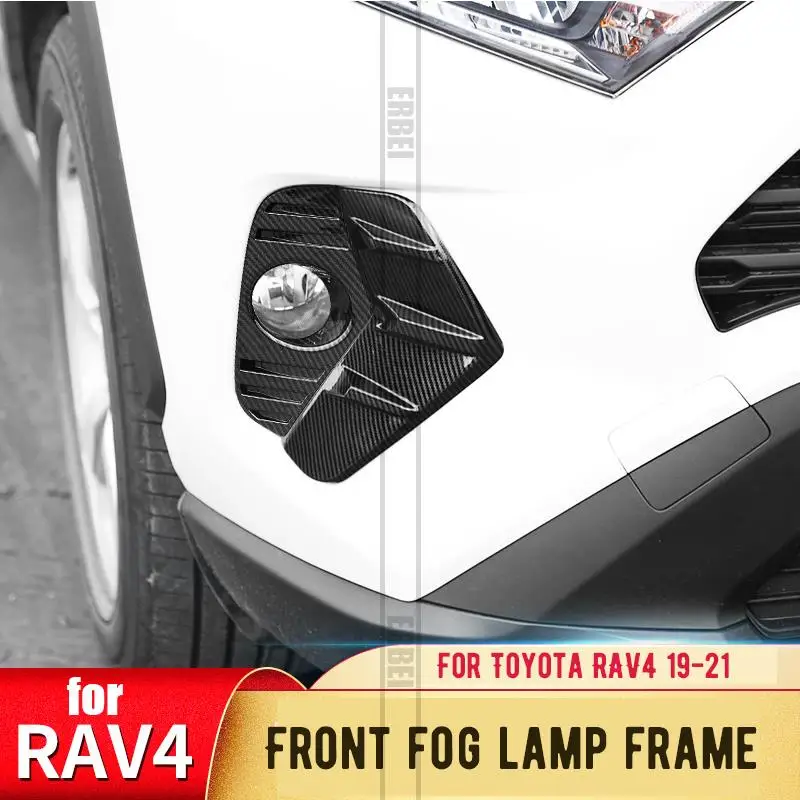 

Передняя и задняя Противотуманные фары для Toyota RAV4 2019 2020 2021, декоративный абажур из АБС-пластика с блестками для автомобиля, модификация внешней фары