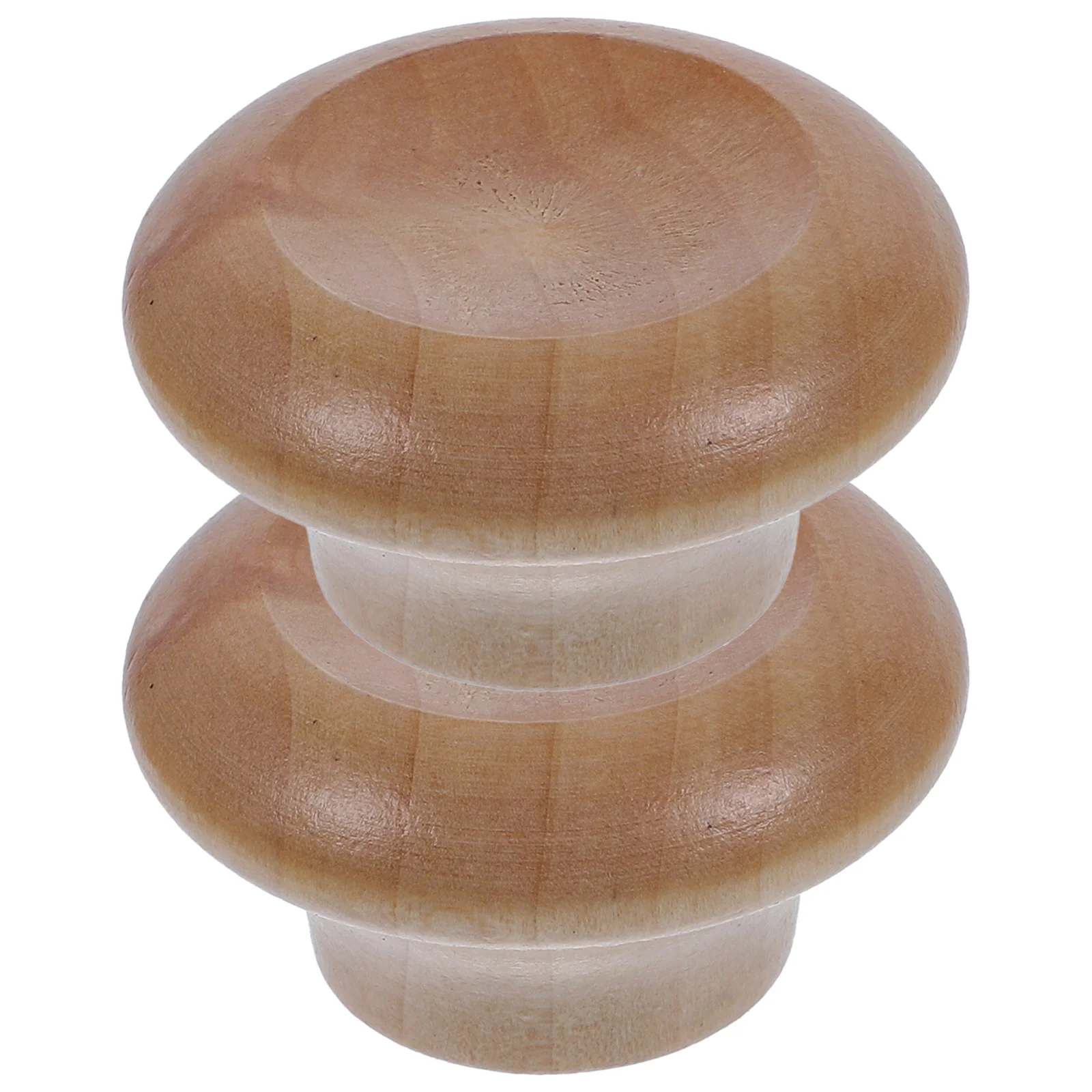 

2 Pcs Pot Lid Handles Wooden Comfortable Grip Kitchen Cookware Gadgets Reusable Small Tools Smooth Surface Knobs Insulation Wear