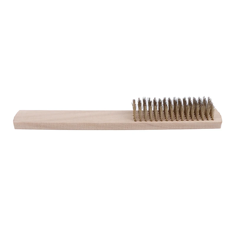 

2/5/10Pcs For Industrial Devices Surface/Inner Polishing Grinding Cleaning 6x16 Row Brushes Wood Handle Brass Wire Brush