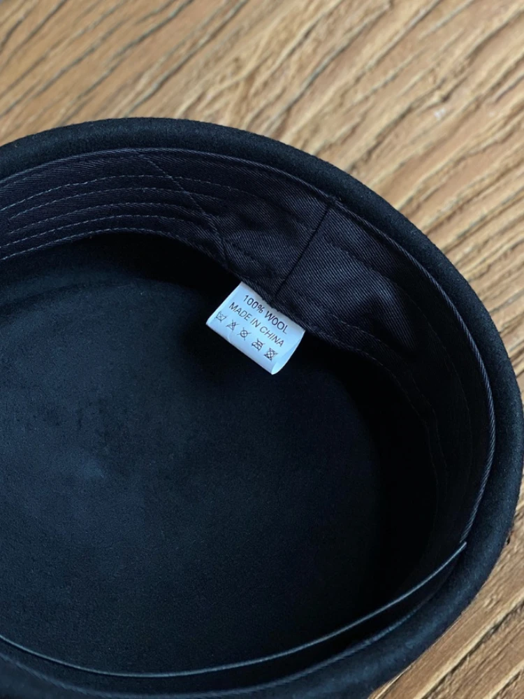 USPOP 100% الصوف قبعة مستديرة المرأة خمر أنيقة لا حافة ورأى قبة قبعة شتاء دافئ الحد الأدنى الرجعية نمط القبعات