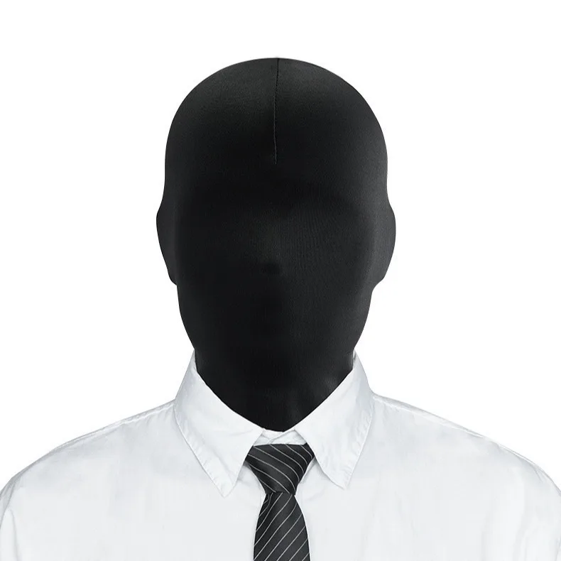 หน้ากากคลุมศีรษะสีดำระบายอากาศได้ดี สำหรับงานปาร์ตี้คอสเพลย์ฮาโลวีน คริสต์มาส  หน้ากากปิดหน้าแบบเต็มหน้าสำหรับงานแฟนซี