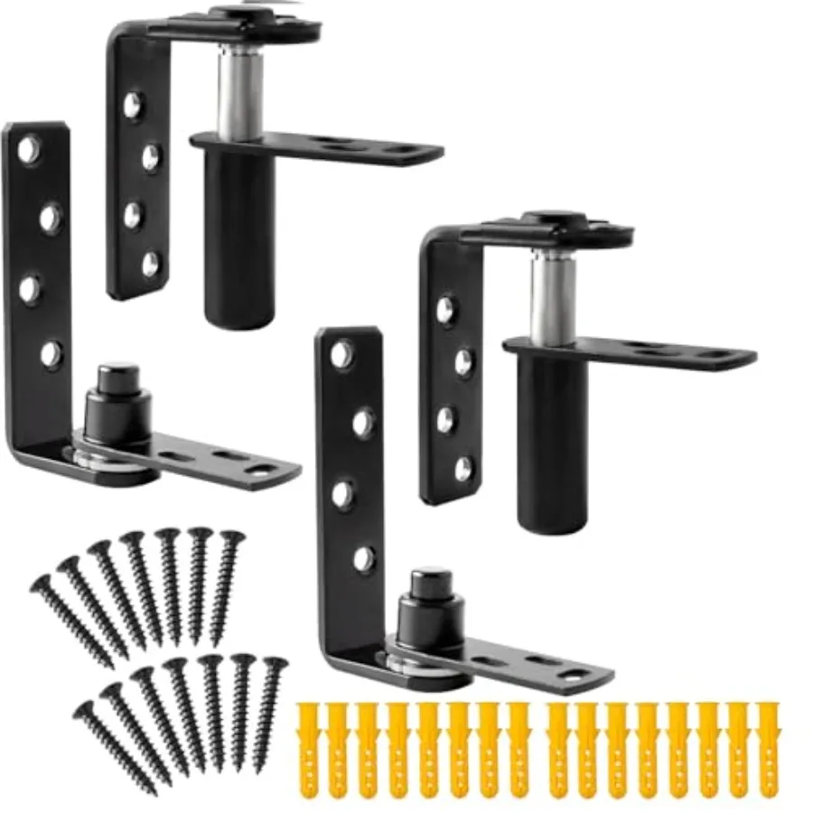 

Saloon Door Hinges, Heavy Duty 304 Stainless Steel Double Swing Action Hinge Self Closing, Fit for Bar, Cafe, Patio Doors, Blac