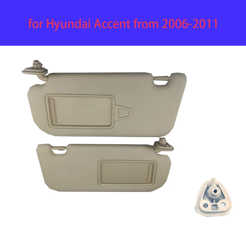

Car sun visors, makeup mirrors and glare shields for Hyundai Accent from 2006 2007 2008 2009 2010 2011 model years