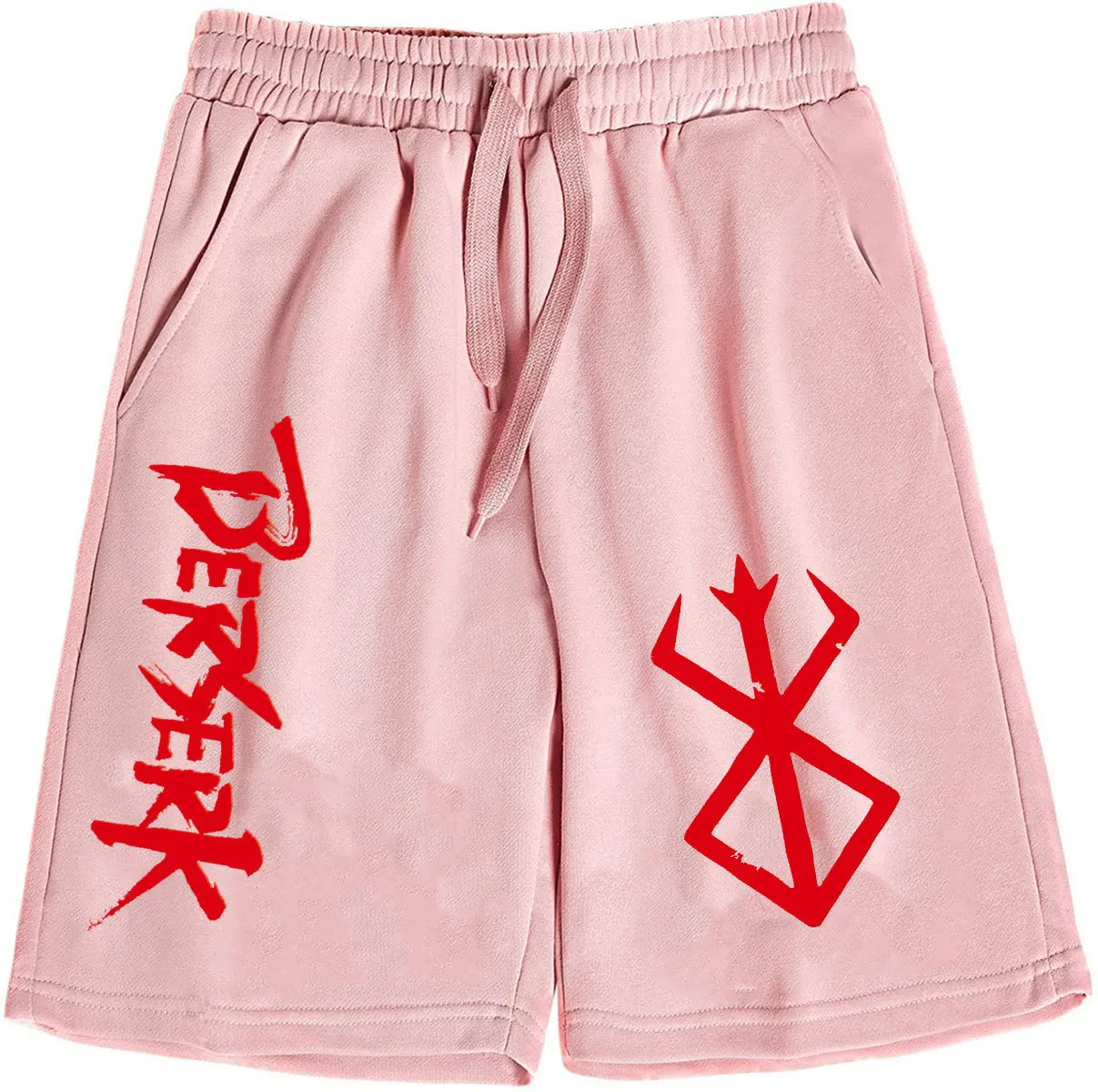 Men's Casual Sports Five Pants Anime Berserks Guts Hip Hop Skateboard Shorts Cartoon Graphics Shor Pants Plus Size Gym Shorts