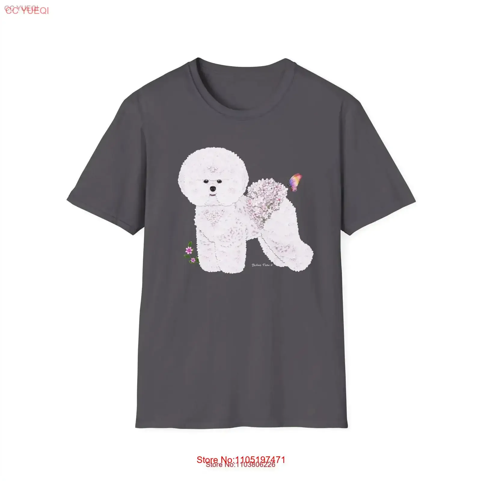 

Bichon Frise Softstyle T Shirt vintage Washed Slightly Soft Stretched Breathable fashion Top For Everyday Wear graphic