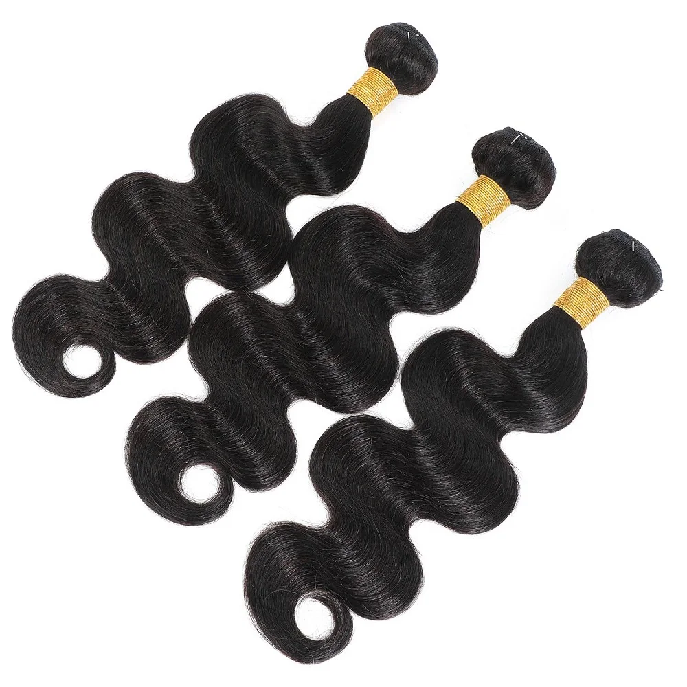 10-40 Inch Body Wave Human Hair Weave Bundles Extensions 1 3 4 Bundles Weft Natural Colored Human Hair Extensions For Women