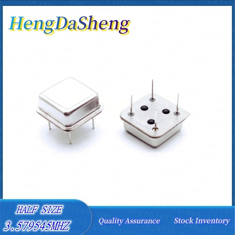 5Pcs/Lot In-line Square Active Crystal Oscillator 3.579545MHZ 3.579M OSC Half Size Clock Vibrator DIP-4