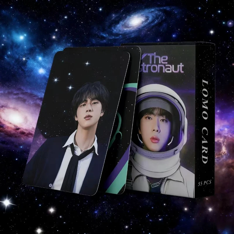 Kpop 55 unids/caja tarjetas fotográficas soltero de astronauta tarjetas Lomo tarjeta fotográfica para colección de Fans