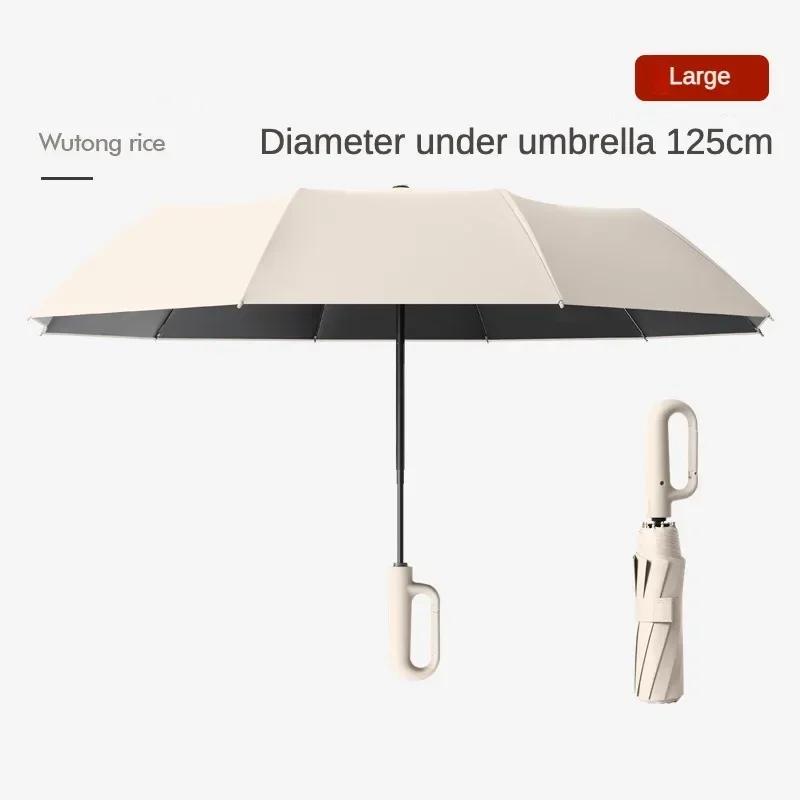 Super Large 125CM Fully Automatic Folding Umbrella for Men and Women, Windproof Strong,Waterproof Sunproof Sun Uv Rain Umbrellas