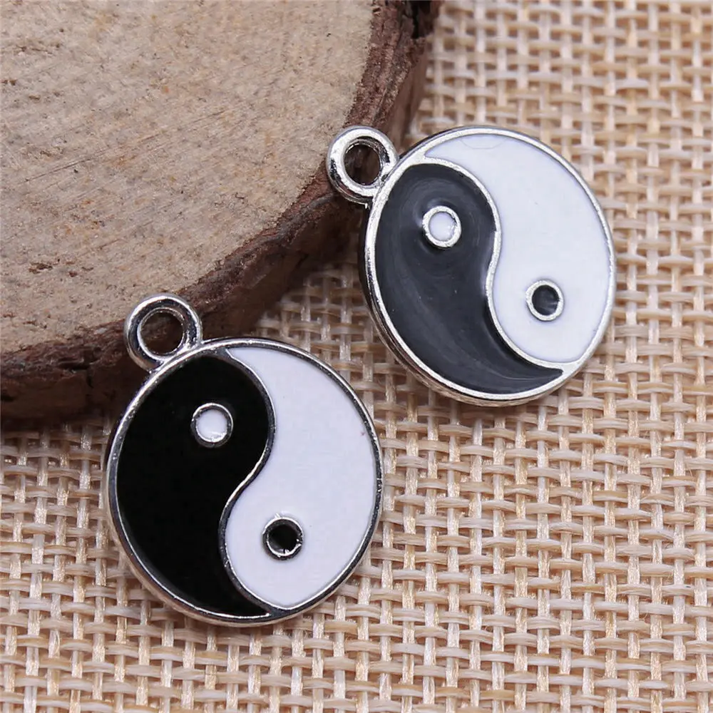 10pcs/lot Tai Chi Charms For Jewelry Making Couple Pendants