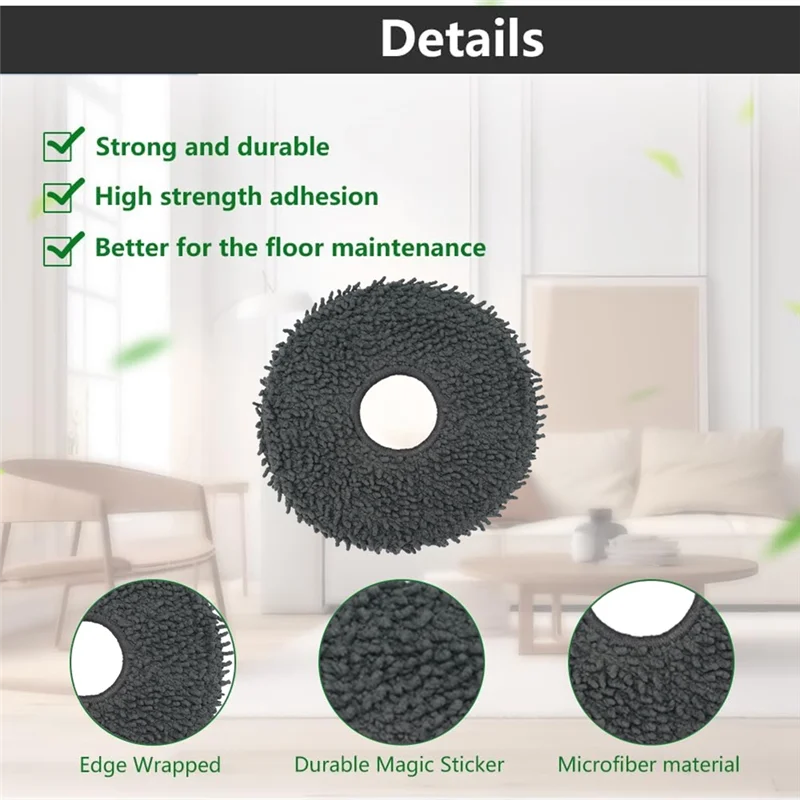 

4PCS Mop Pads Kit For Roborock Qrevo Curv/Qrevo Pro/Qrevo Master/Qrevo Plus Vacuum Cleaner Replacement Parts Mop Cloth-AT64