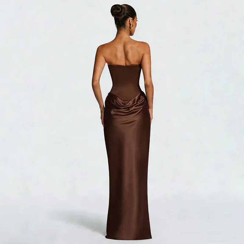 2026 Sommer Neues Elegantes Ärmelloses Figurbetontes Kleid für Damen mit Bandverzierung Formelles Bodycon-Kleid – Detail 40
