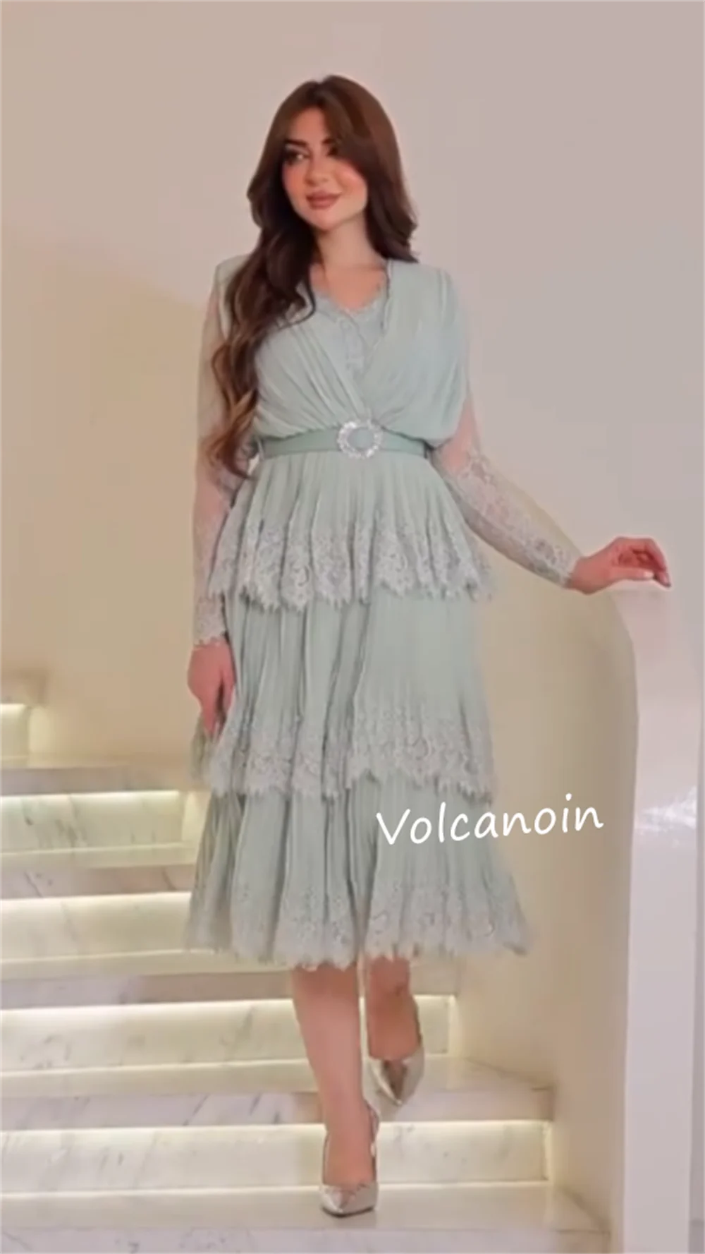 Индивидуальные шифоновые плиссированные платья миди трапециевидной формы с v-образным вырезом на заказ, классические элегантные платья высокого качества для вечеринок