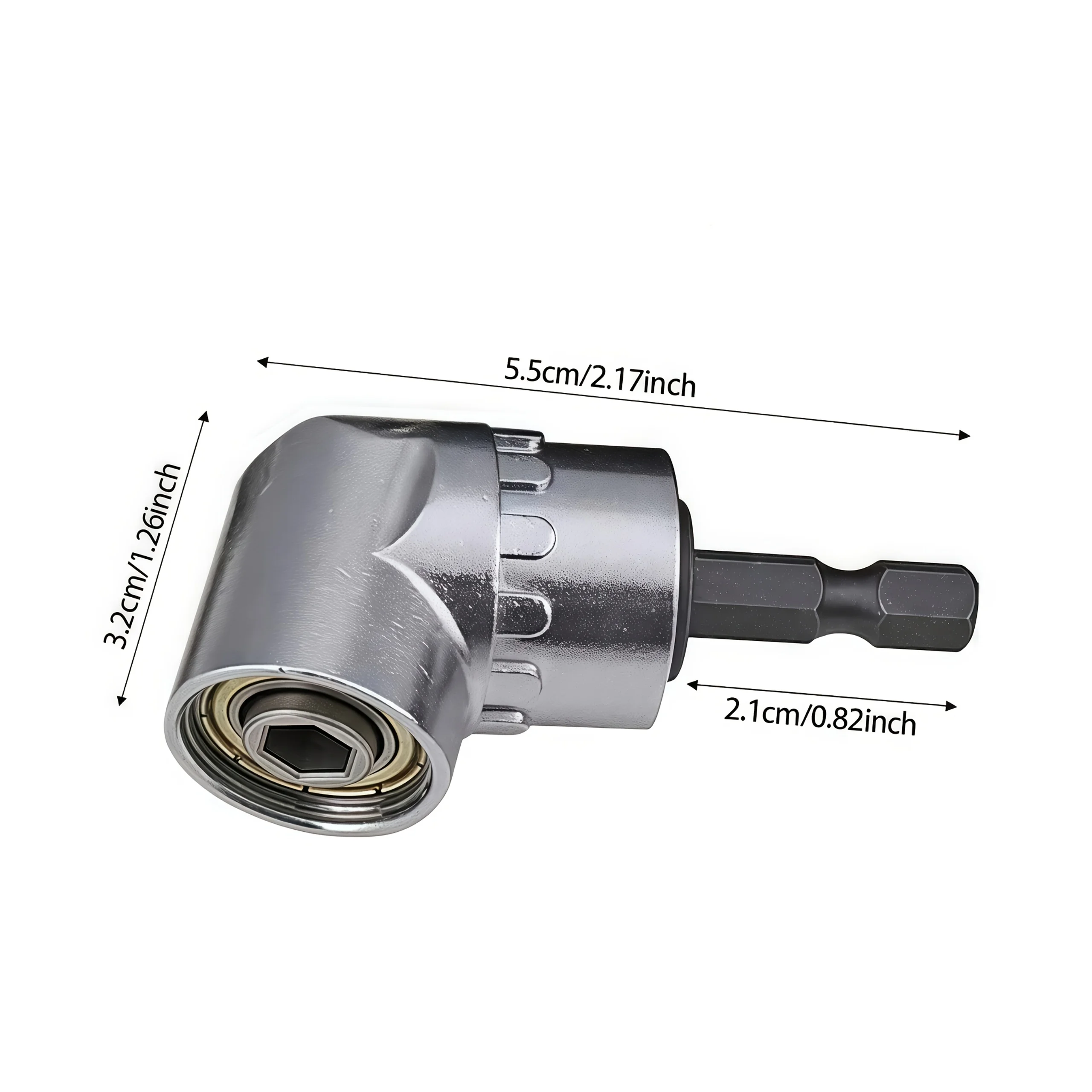 105 Degree Angle Screwdriver Set Holder Adapter Adjustable Bits Nozzles Angle Screw Driver Tool 1/4