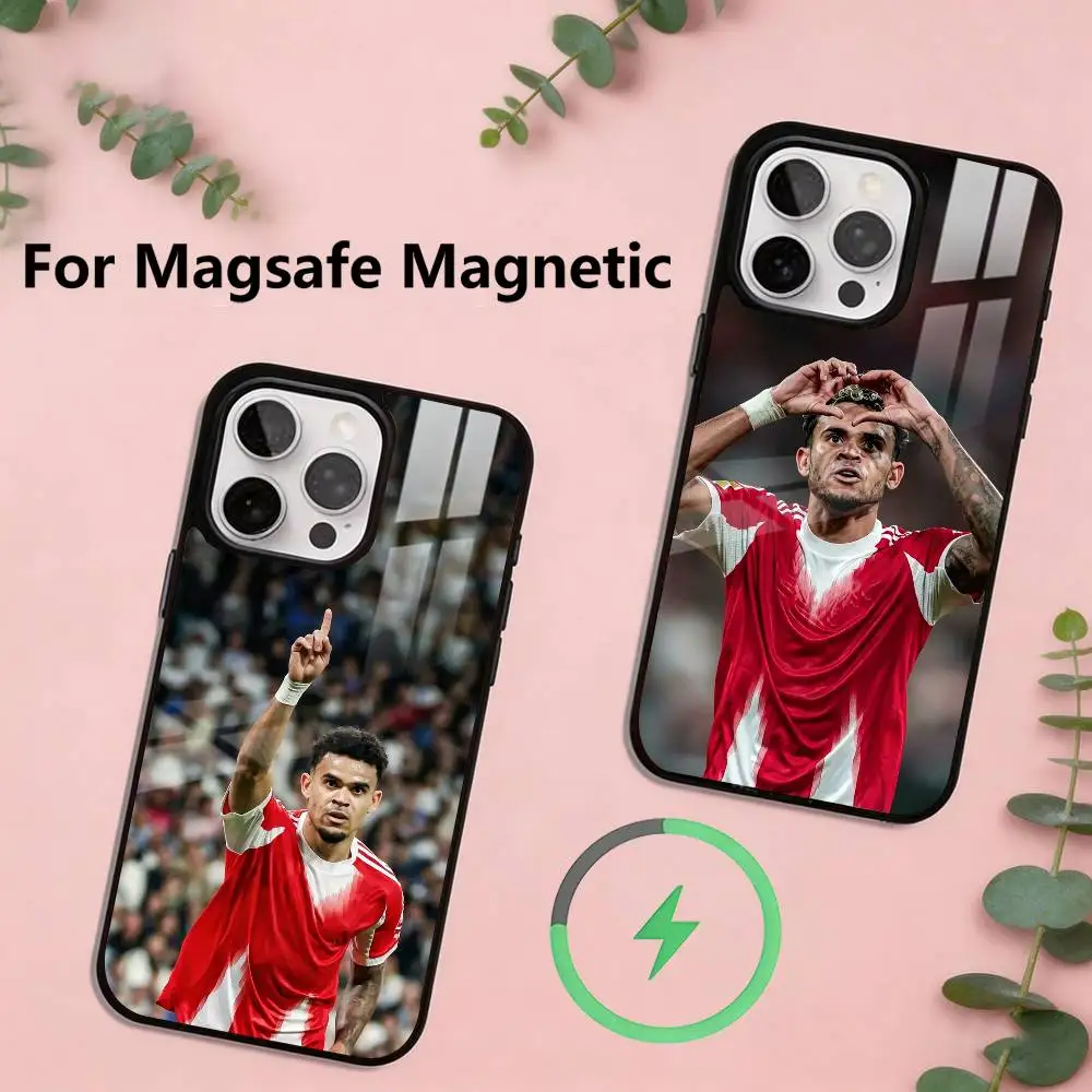 

Football Player L-Luis Diaz Phone Case For iPhone17,16,15,14,13,12,11 Plus,Pro Magnetic For Magsafe Wireless Charging