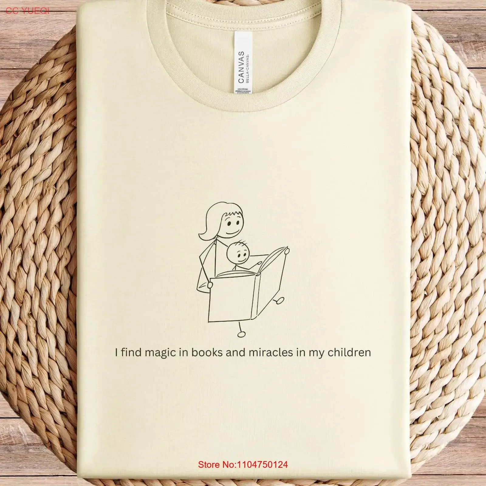 Mom Who Finds Magic in Books Jersey  T Shirt vintage Washed Breathable Stretched Comfortable Soft graphic Top For Everyday Wear
