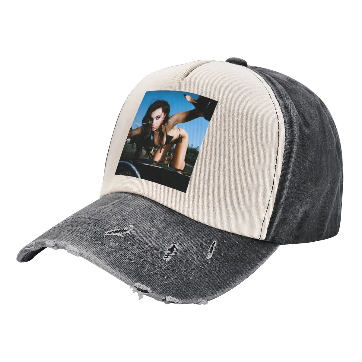 Charli Xcx Crash Album Baseball Caps Fashion Distressed Denim Snapback Hat for Men Women Outdoor Summer Caps Hat