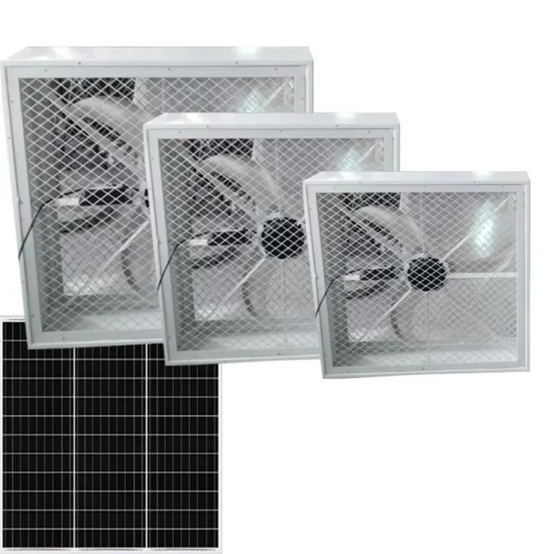 

Industrial Factory Solar Exhaust Fan Auto-Temperature Control, Ventilation Wall Fan for Commercial Hydroponic Greenhouse