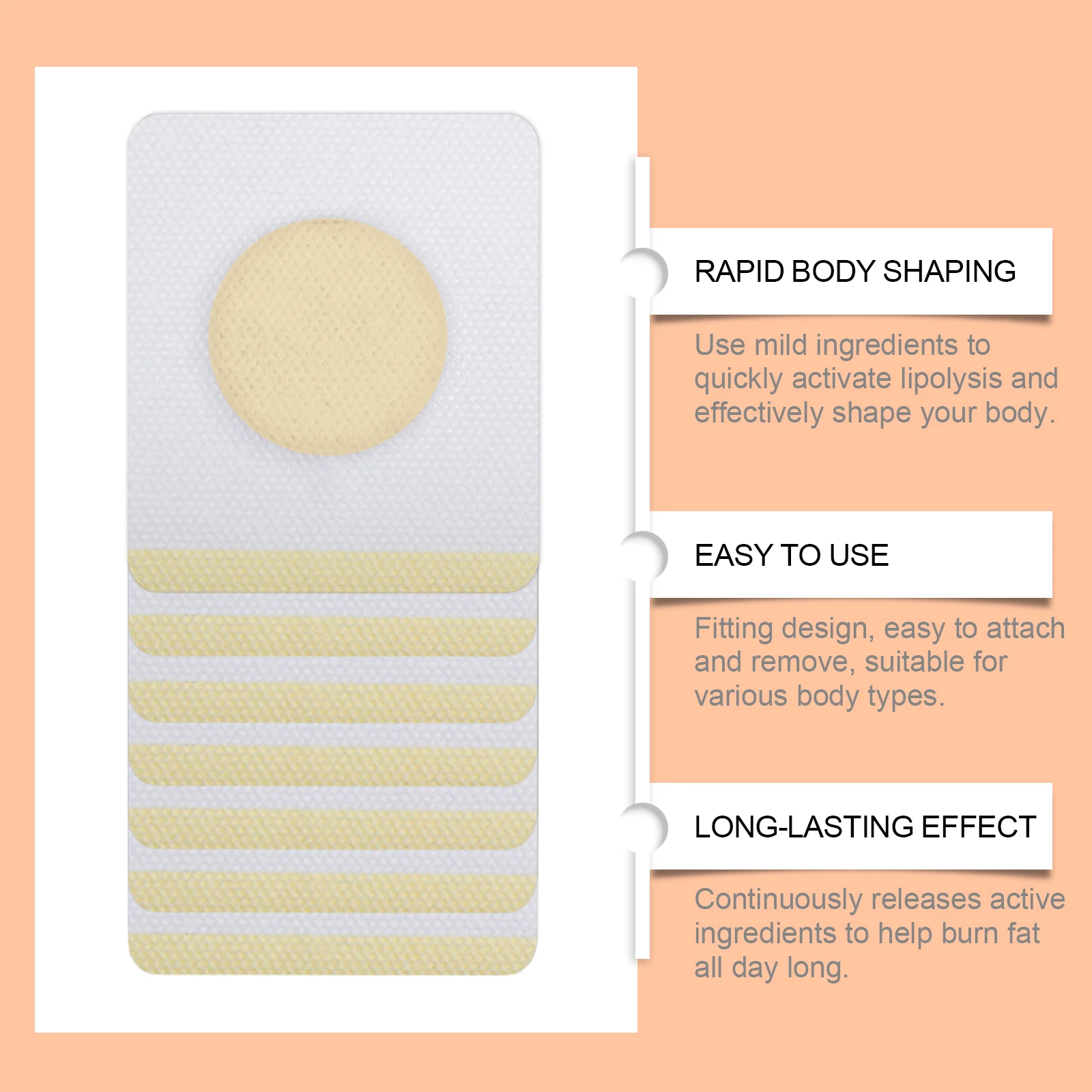 Bee Venom Patches Fast Burning Fat Bee Venom Slimming Patch Improve Stomach Loss Slimming Navel Sticker for Female Male - view 5