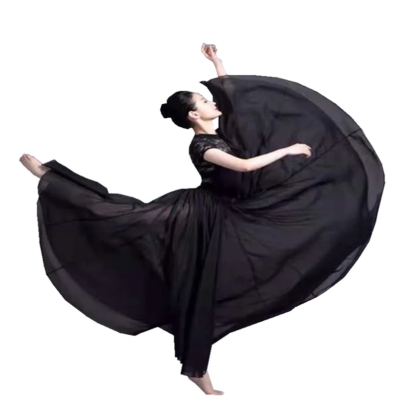 Belly Dance Costume Classical Dance Performance Women Elegant Chiffon Practice Skirt 720 Degree Large Swing Skirt Modern Ballet