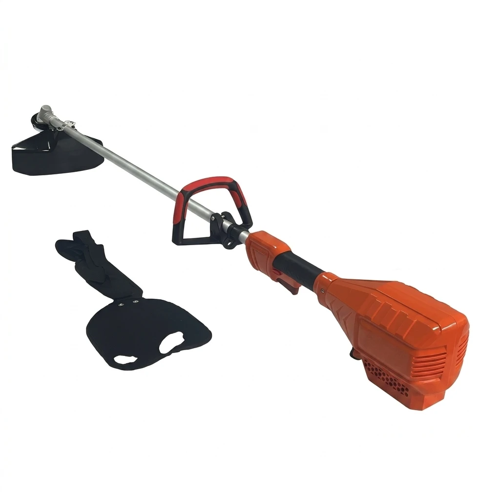 Motocoasă Electrică cu 2 Acumulatori 48 V, Discuri Metalice, pentru Iarbă și Buruieni