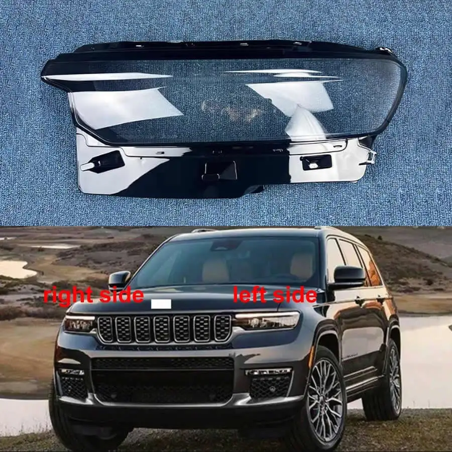 

For Jeep Grand Cherokee 2022 2023 2024 Car Accessories Headlight Cover Transparent Lampshade Lens Headlamp Shell Plexiglass