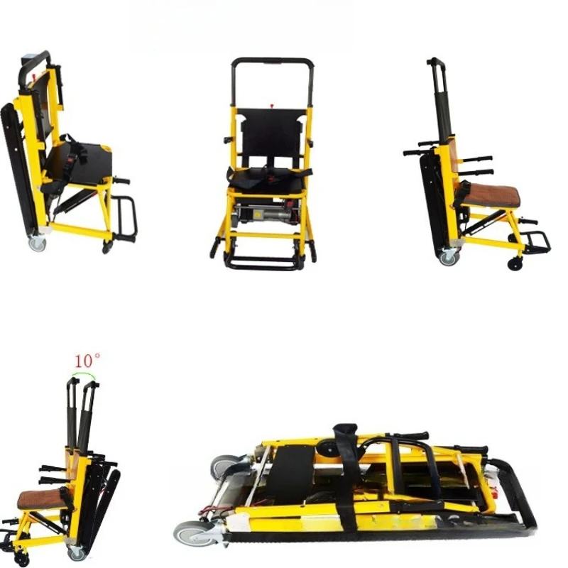 Electric wheelchair crawler type the elderly disabled up and down the stairs trolley carrying people fracture first aid splint