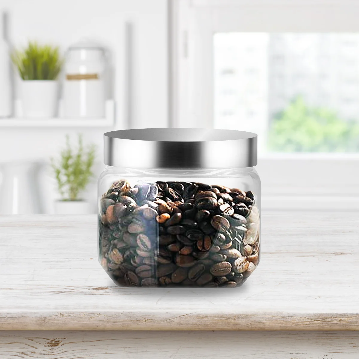 

1Pcs Glass Storage Jar 800ml Airtight Food Container Sealed Kitchen High Borosilicate Grain Snack Holder